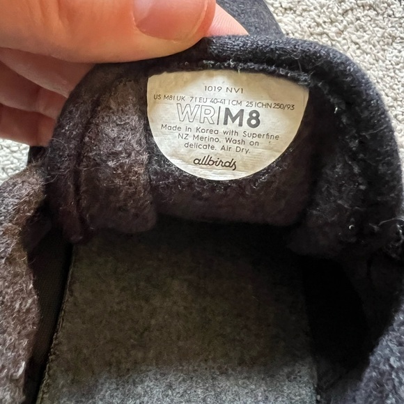 Allbirds Mens Size 8 Charcoal Wool Runners Athletic Running Sneakers NZ Merino - Picture 5 of 5